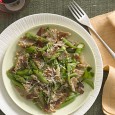 Italian dishes served with red wine in a patio setting, including flowers and trees remind us of famous movies like Godfather and this dish is the right fit for Corleone and his familily. Pizzichi With Spring Veggies is a delicious...